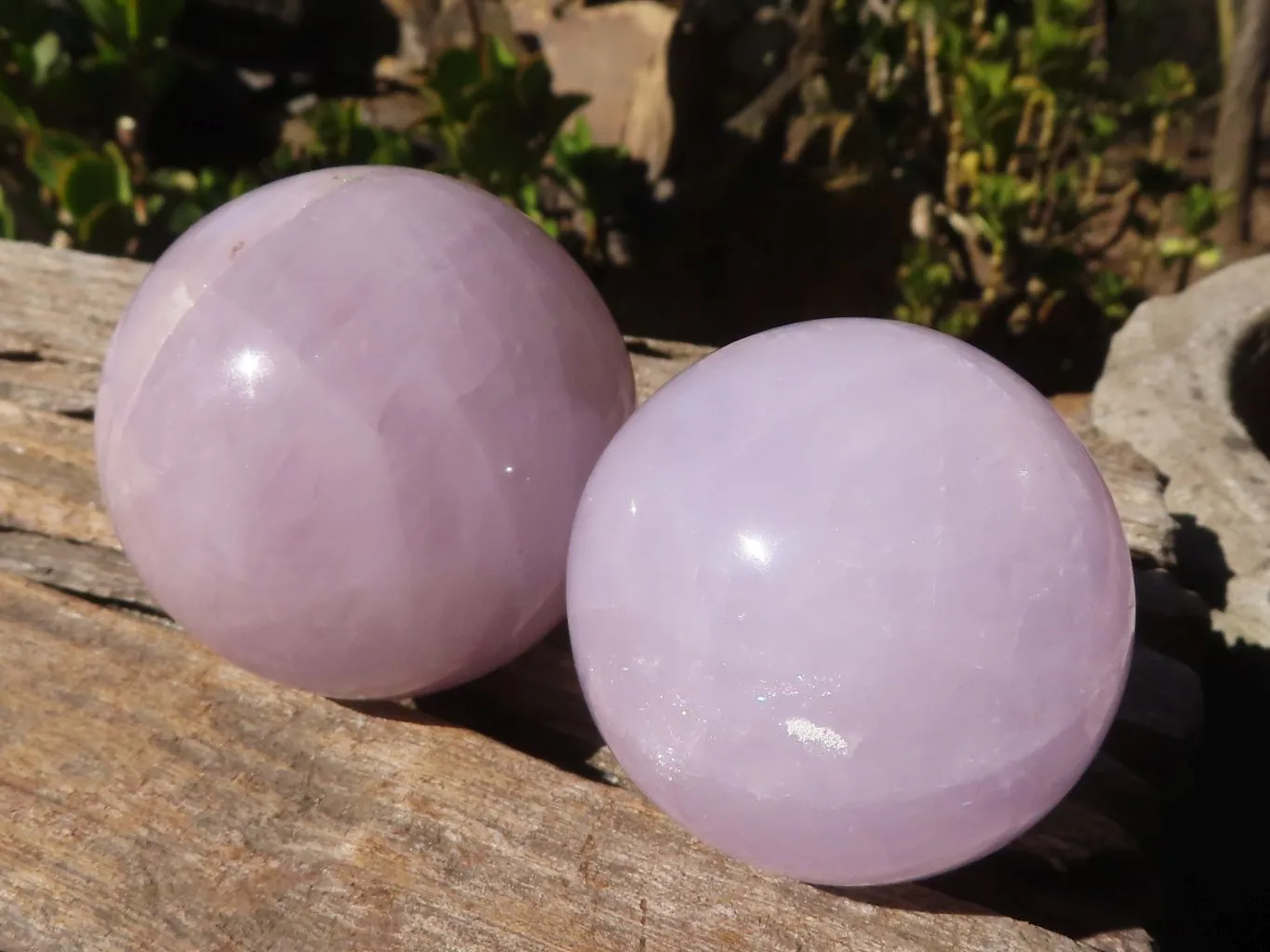 Polished Star Blue Rose Quartz Spheres x 3 From Ambatondrazaka, Madagascar