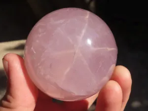 Polished Star Blue Rose Quartz Spheres x 3 From Ambatondrazaka, Madagascar