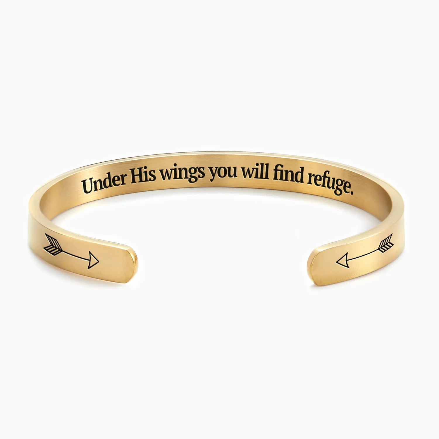 Psalm 91:4 Cuff Bracelet