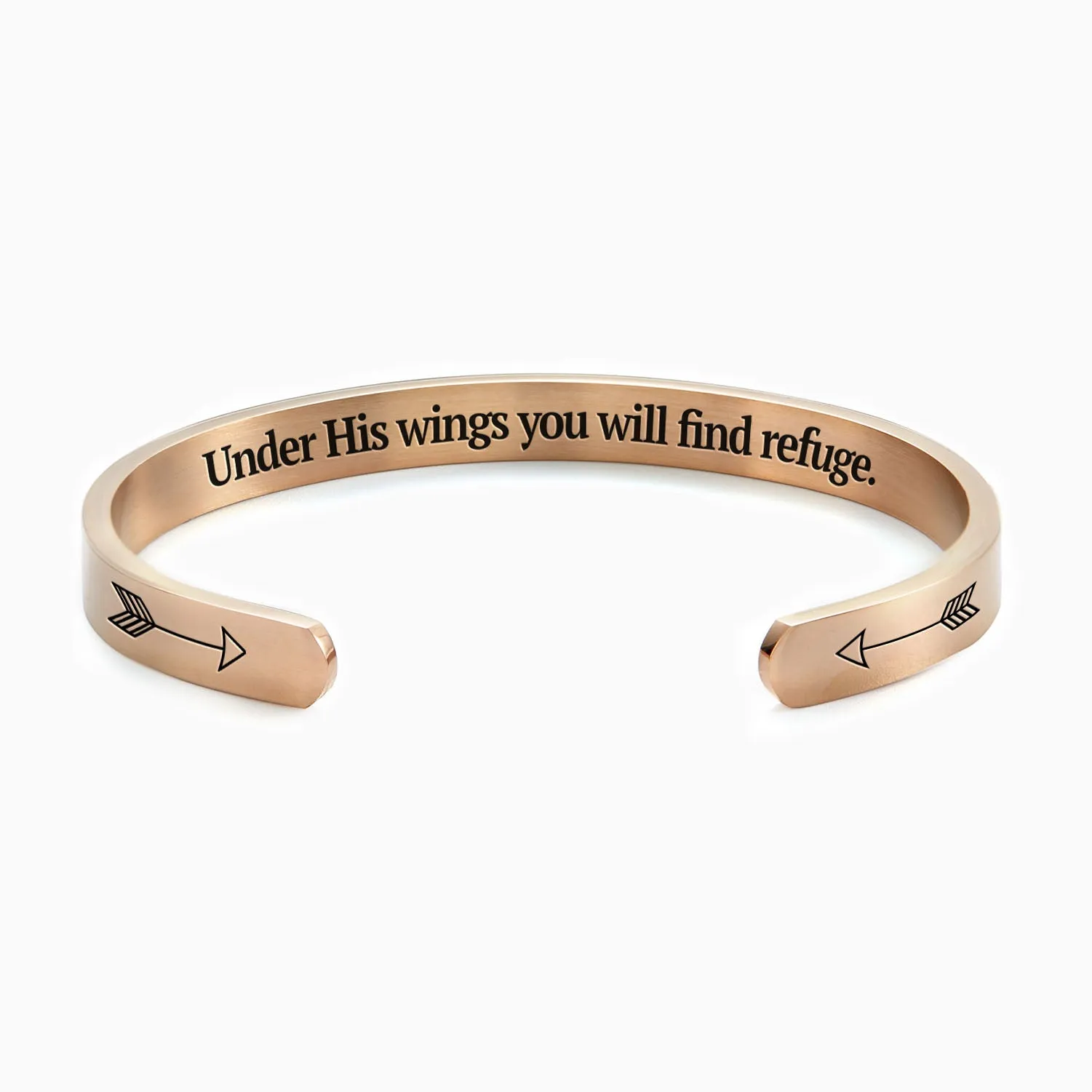 Psalm 91:4 Cuff Bracelet