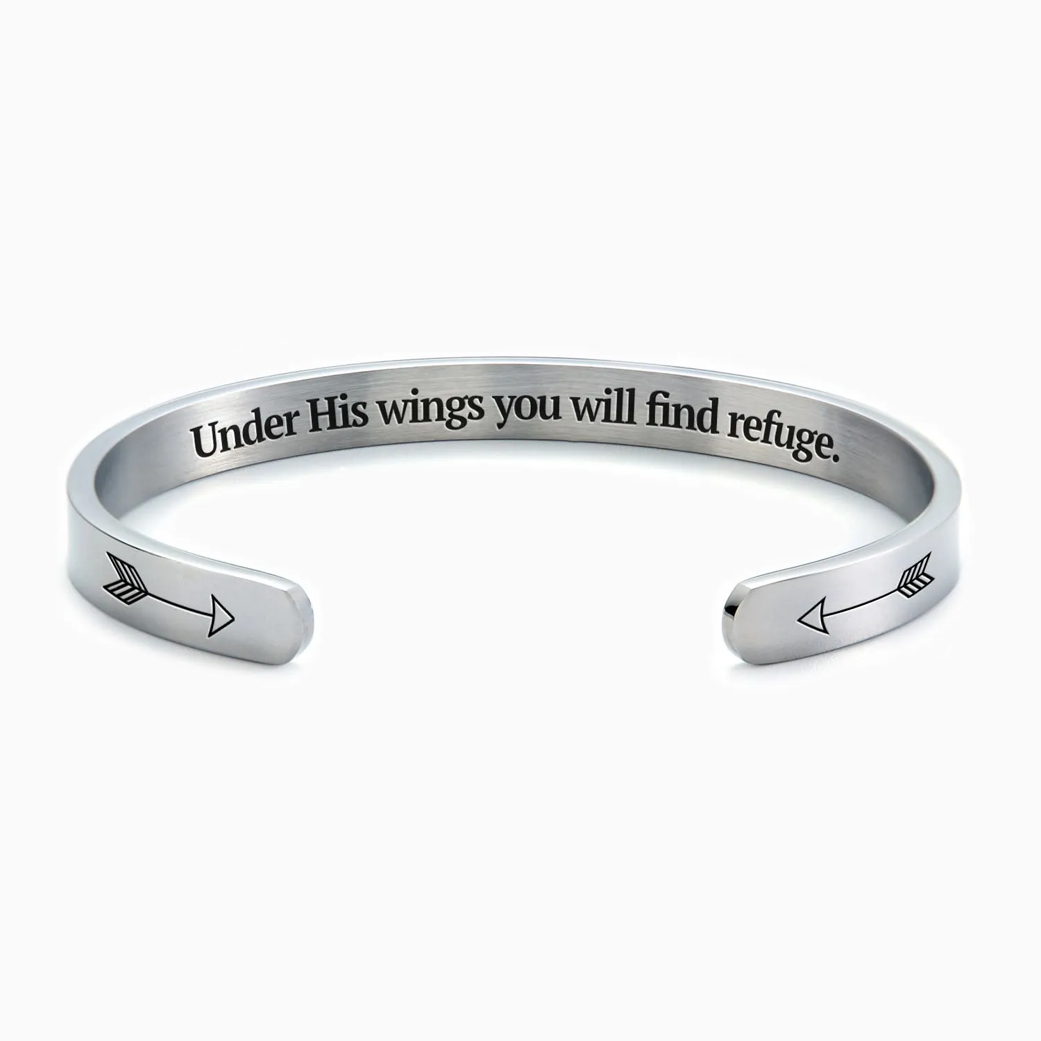 Psalm 91:4 Cuff Bracelet