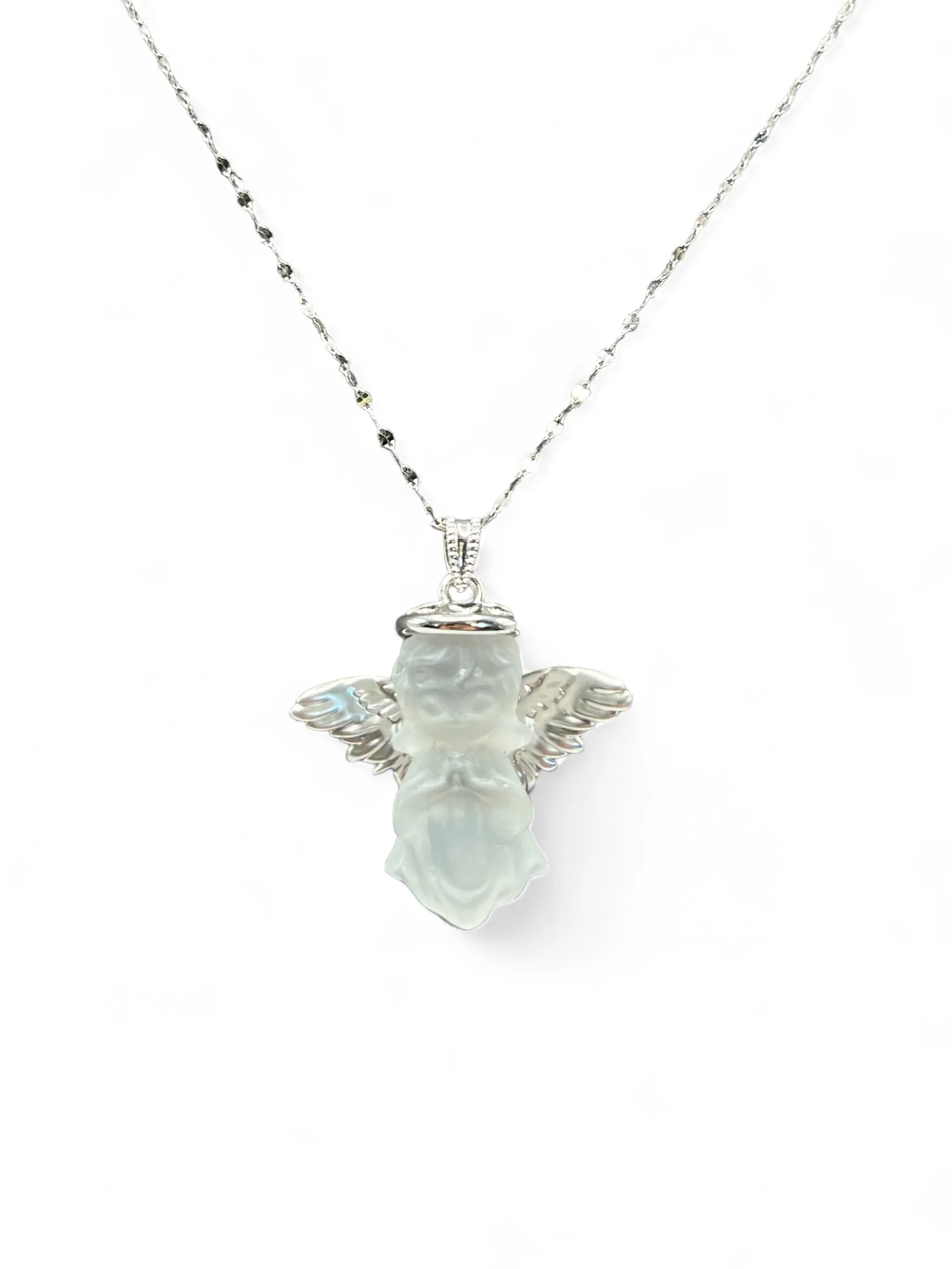 QUARTZ CRYSTAL WHITE ANGEL CHAIN