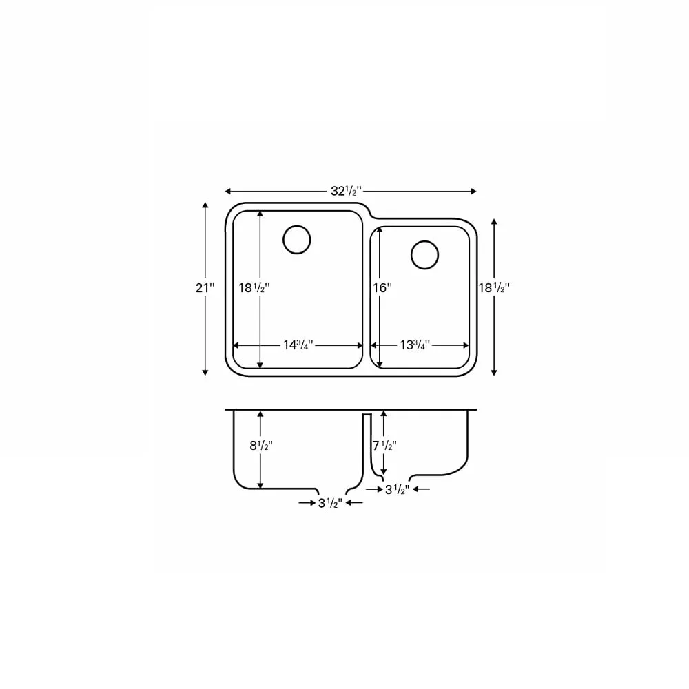 Quartz Q-360R | Karran Undermount Large / Small Bowl