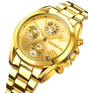 Quartz Watch Three-Eye Dial Timing Seconds Women's Watch Multi-Function Women's Business Watch