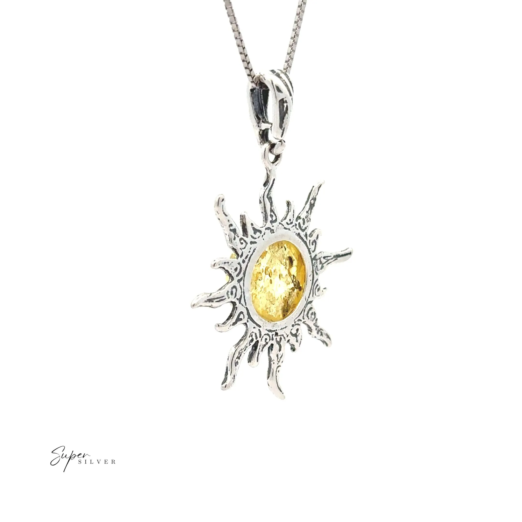 Radiant Amber Sun Pendant