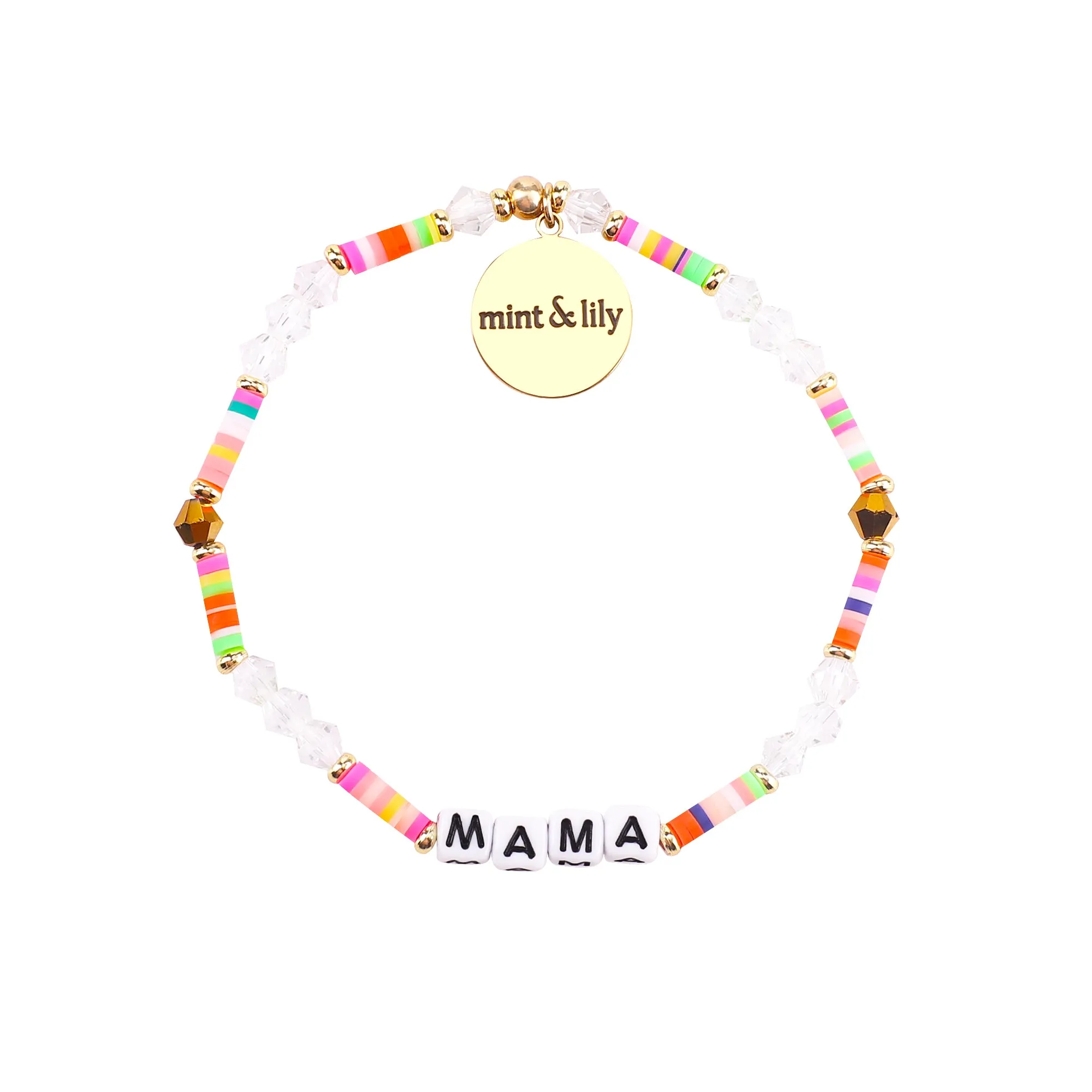 Rainbow Disc Bead Bracelet for Mom & Grandma