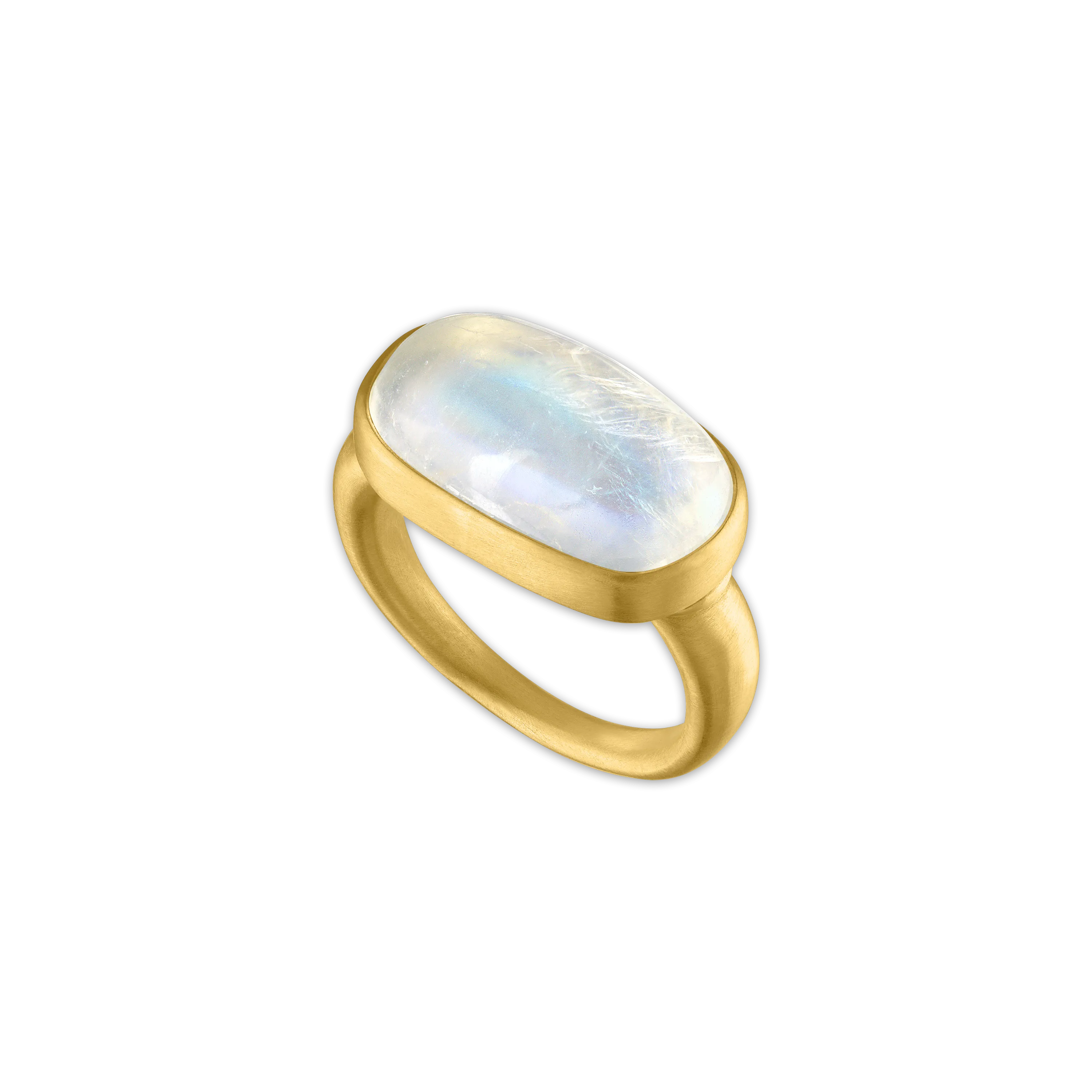 Rainbow Moonstone Tegula Ring