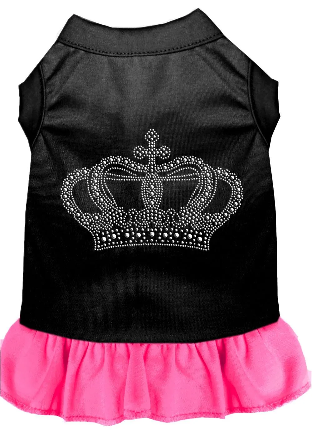 Rhinestone Crown Dress Black With Bright Pink Xxxl (20)