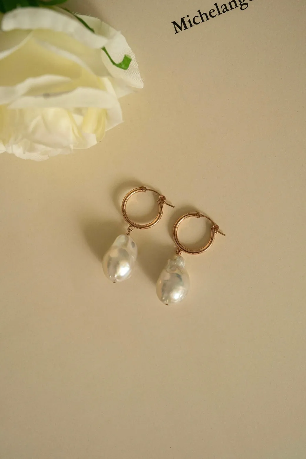 Rose Gold Bella Pearl Earrings