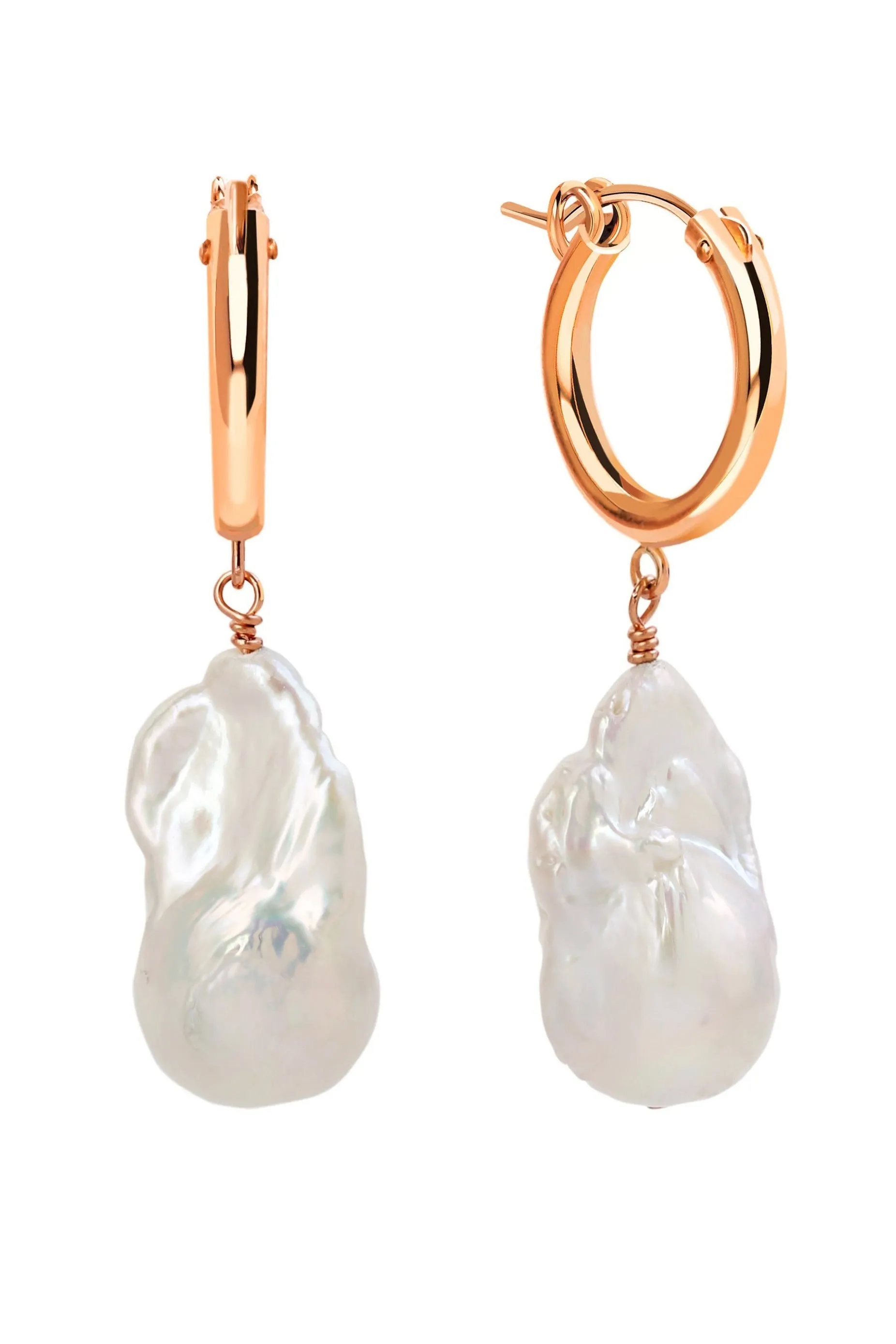 Rose Gold Bella Pearl Earrings