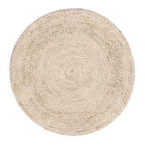 Round Moonstone Jute Rug