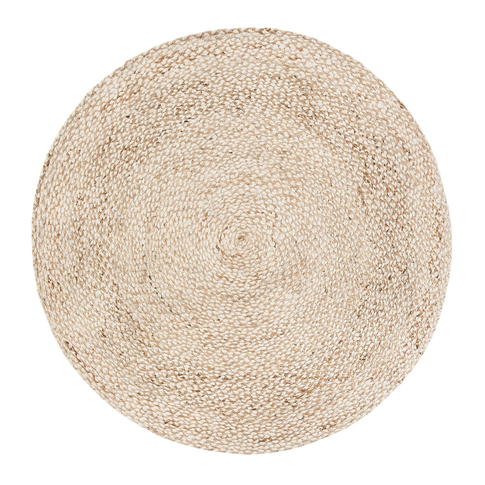 Round Moonstone Jute Rug