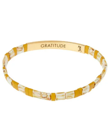 Scout Curated Wears - Good Karma Miyuki Bracelet - Gratitude - Amber/Gold