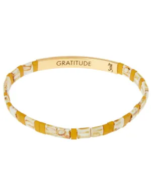 Scout Curated Wears - Good Karma Miyuki Bracelet - Gratitude - Amber/Gold