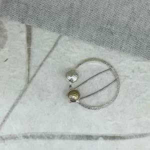 Silver Circles Brooch