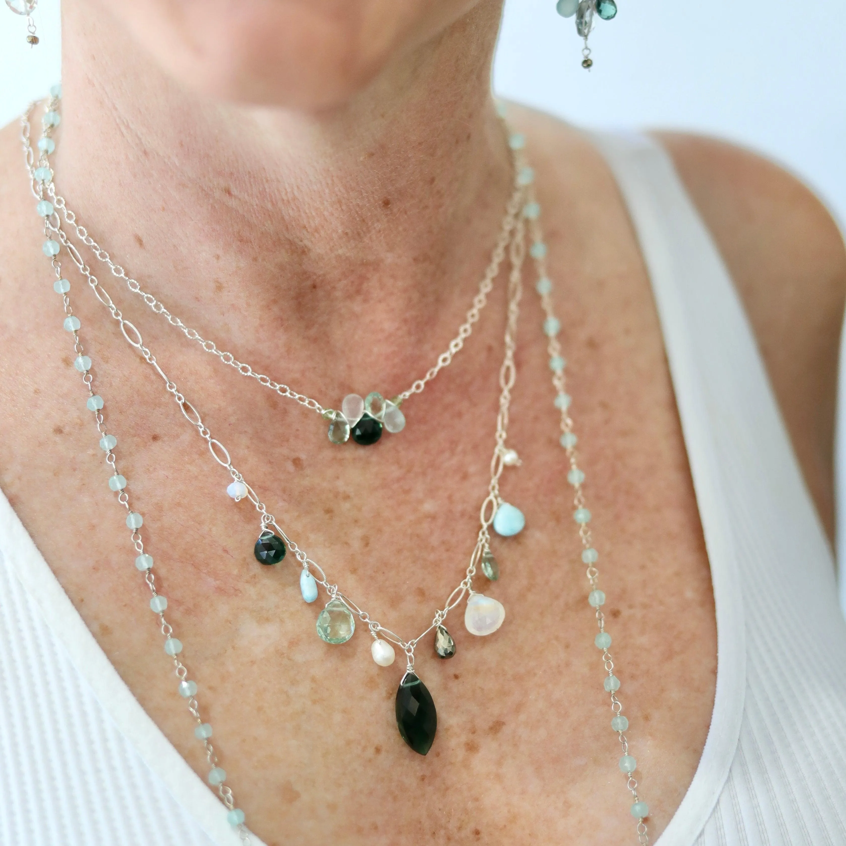 Siren Emerald Quartz & Gemstone Medley Necklace