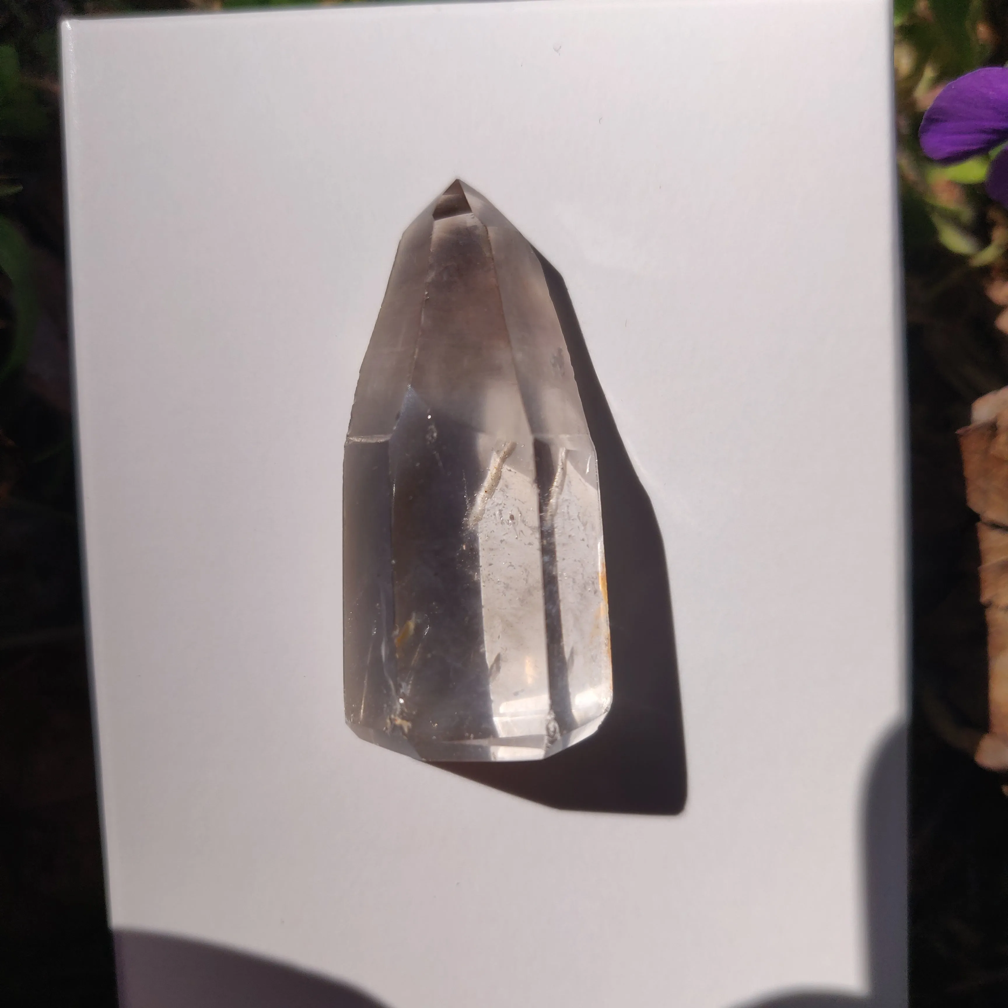 Smoky Garden Quartz Point, Lodolite Point (#9G)