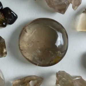 Smoky Quartz Palm Stone (#6)