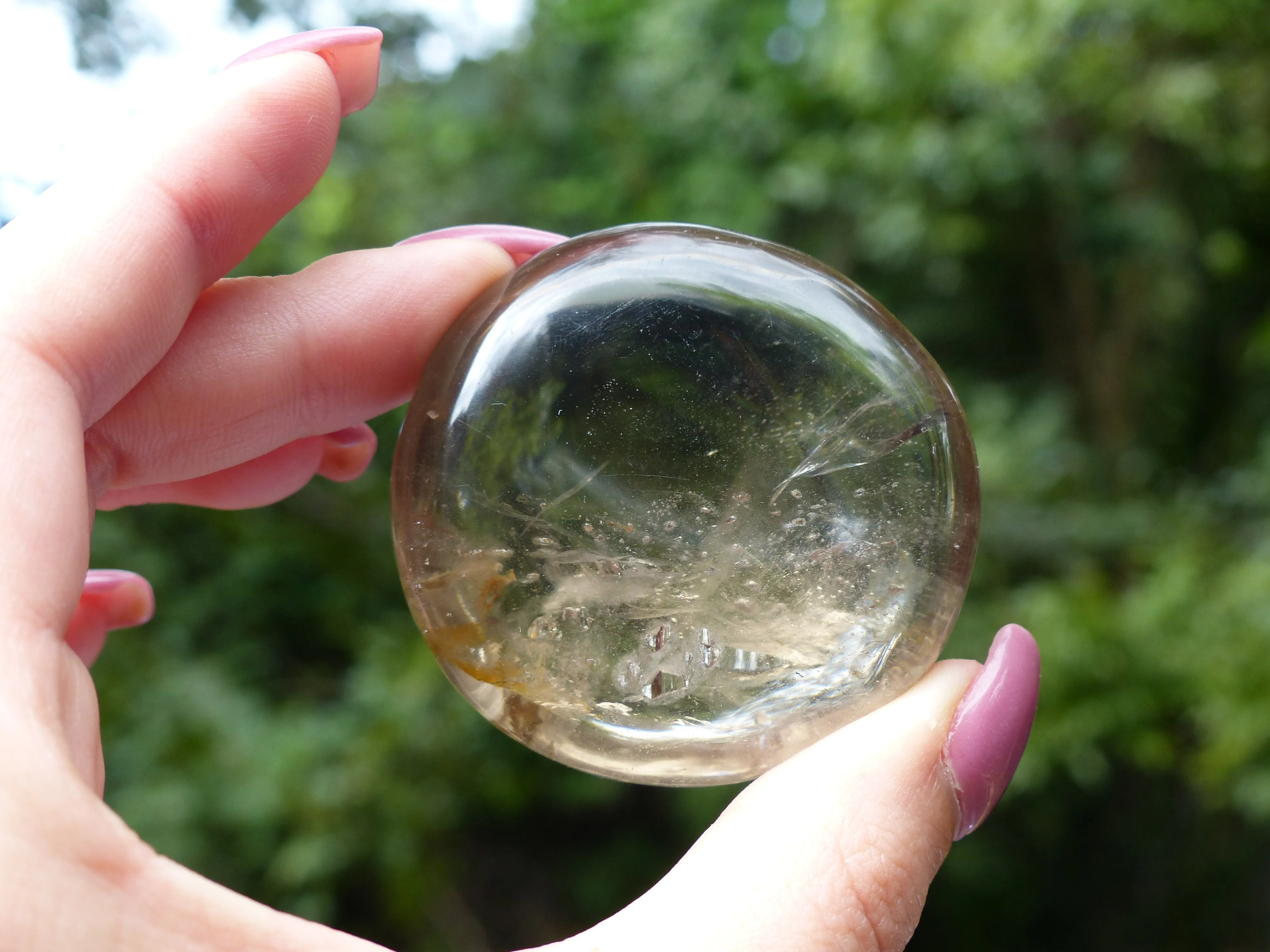 Smoky Quartz Palm Stone (#6)