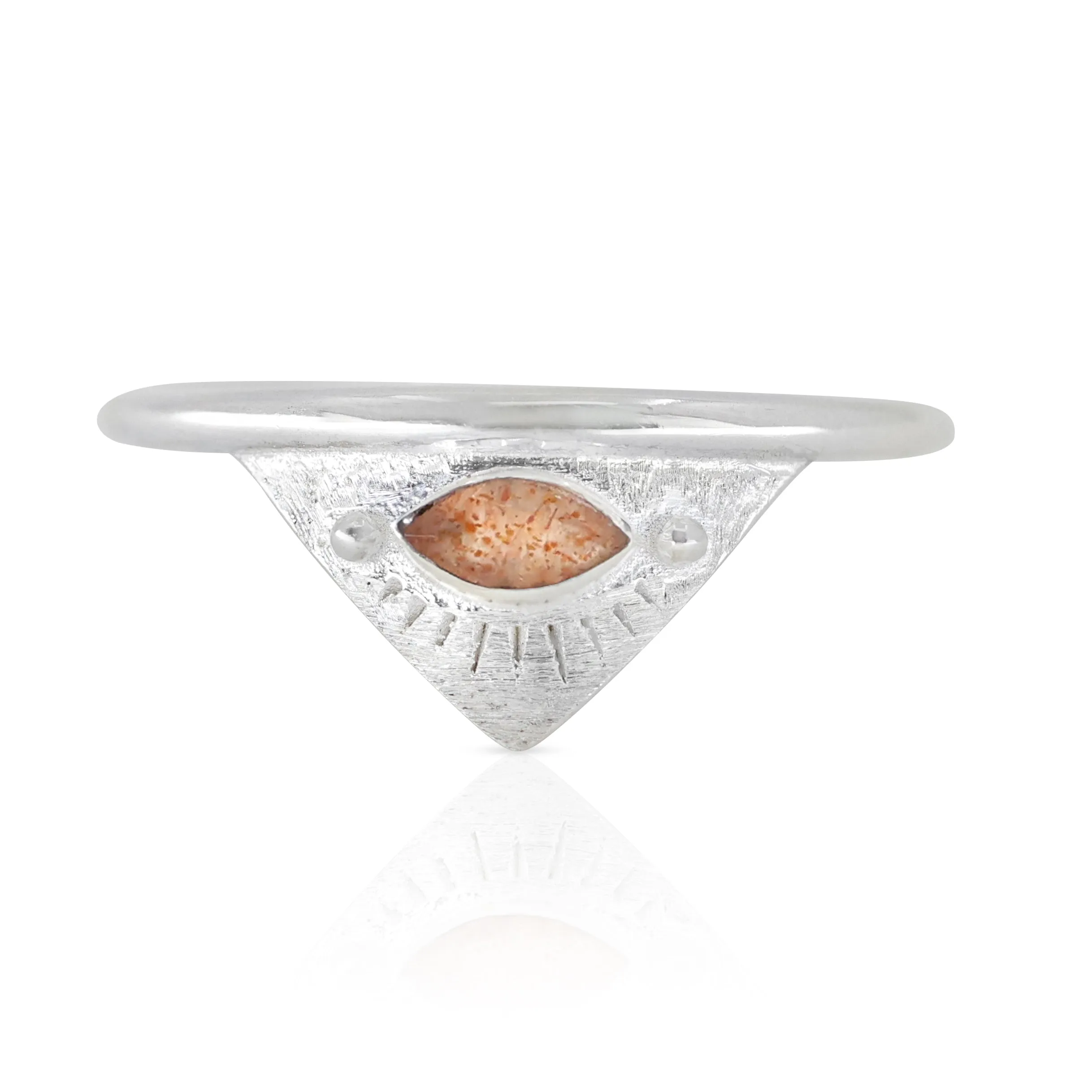 Solaris Sunstone Silver Ring