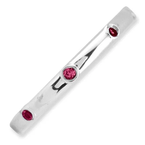 Sterling Silver Stackable Expressions Created Ruby Ring