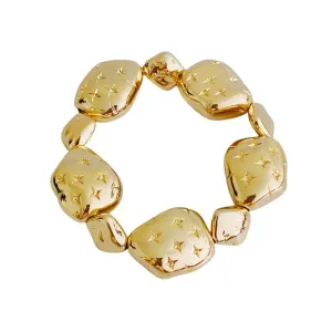 TEEK - Starlight Golden Pebble Stretch Bracelet