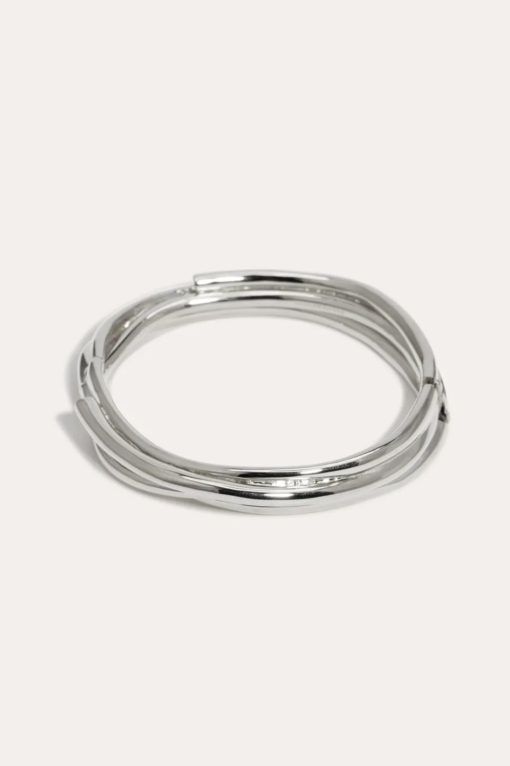 The Shifting Ground Beneath Our Feet - Silver Plated Bangle