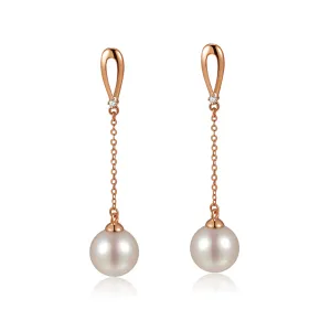 Water drop long Diamond earrings