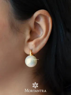 White Color Gold Plated Earrings - CSTEAR235