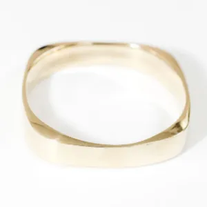 Wide Brass Square Bangle