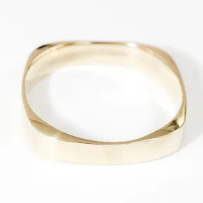 Wide Brass Square Bangle