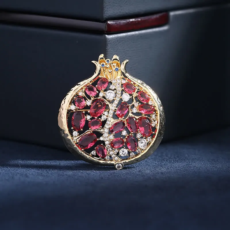 Women's Elegant Insect Pomegranate Brooch