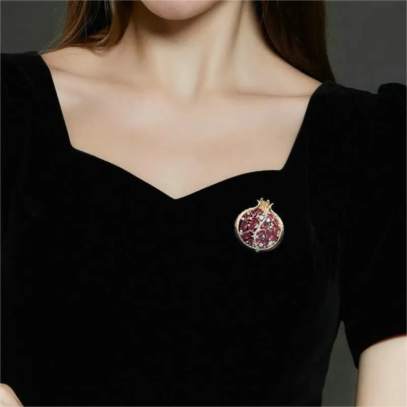 Women's Elegant Insect Pomegranate Brooch