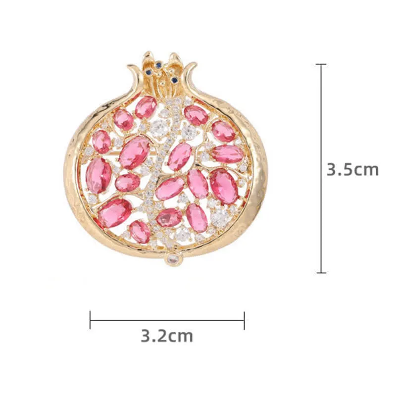 Women's Elegant Insect Pomegranate Brooch