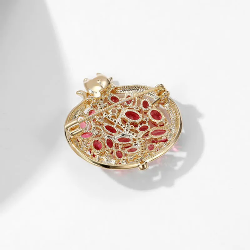 Women's Elegant Insect Pomegranate Brooch