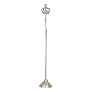 Wreath Stand Metal Crown Silver 73cm