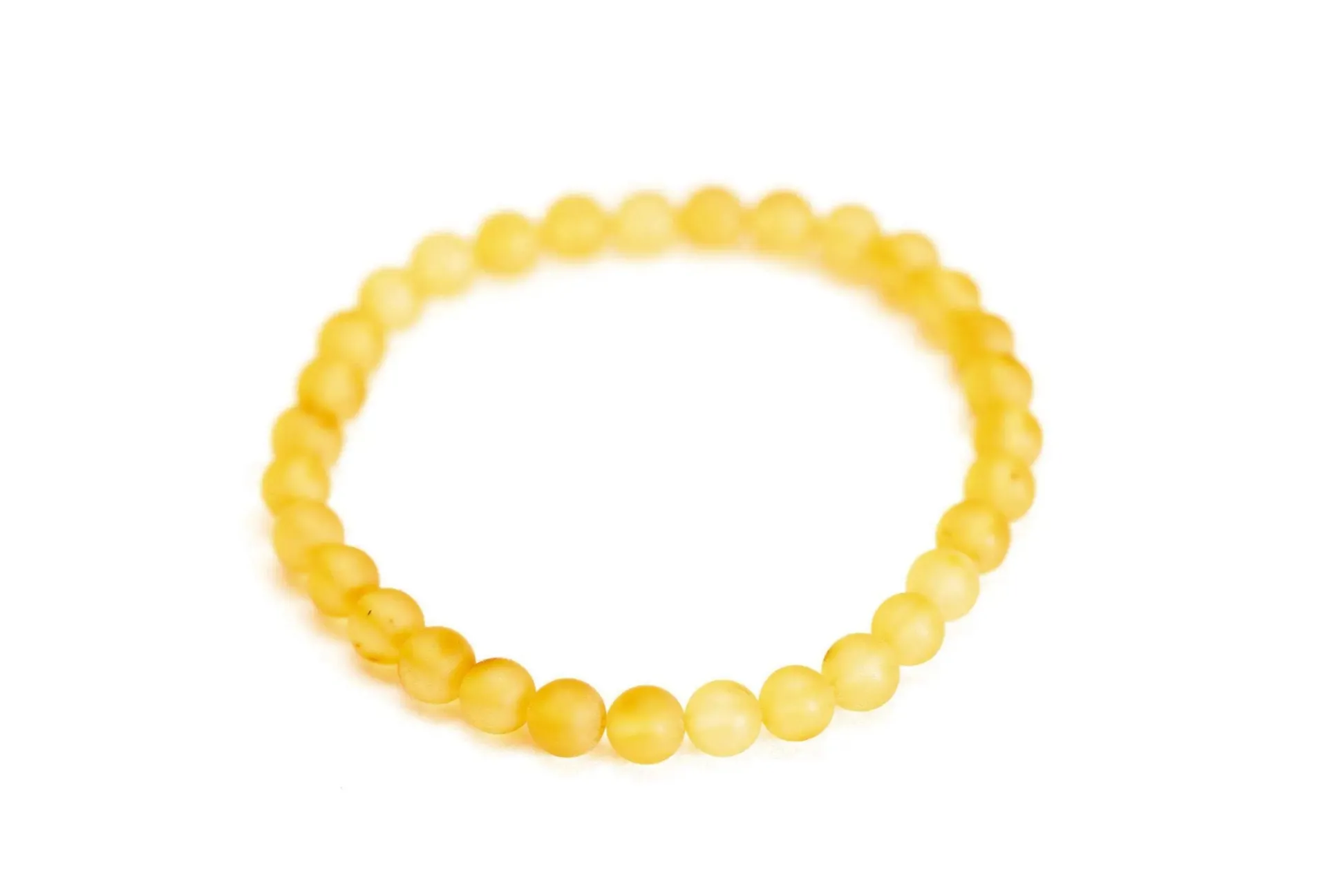 Yellow Amber Sphere Bracelet - Handcrafted Baltic Amber Jewelry | Elegant & Natural Gemstone Accessory