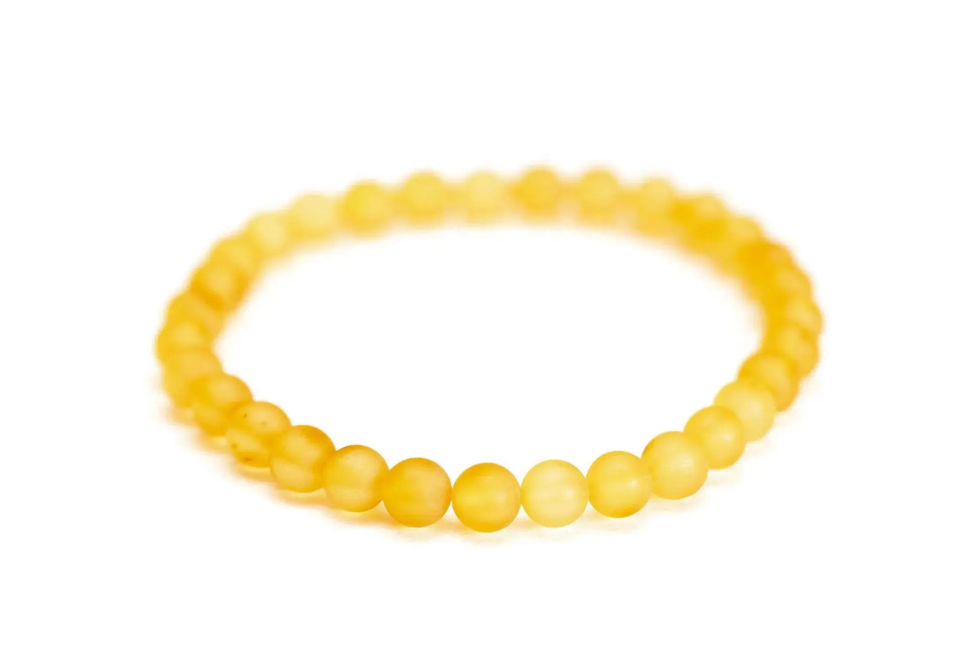 Yellow Amber Sphere Bracelet - Handcrafted Baltic Amber Jewelry | Elegant & Natural Gemstone Accessory